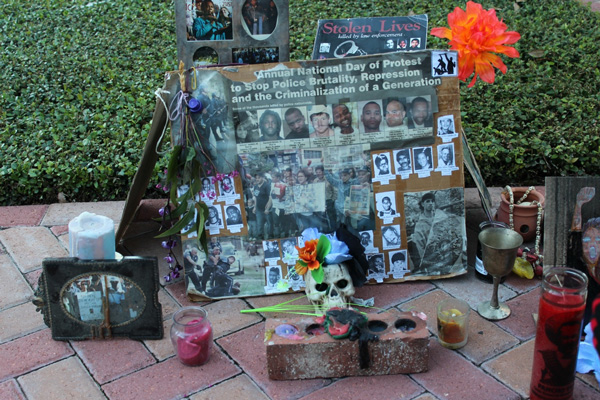Ofrenda created for National Day of Protest, Houston, Texas, October 22, 2013