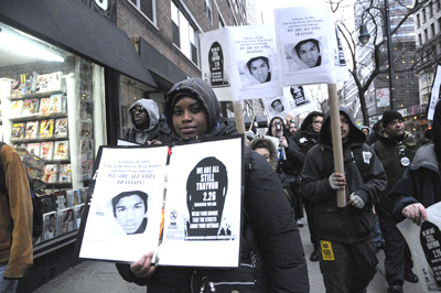 March in Harlem February 2013 against the murder of Trayvon Martin