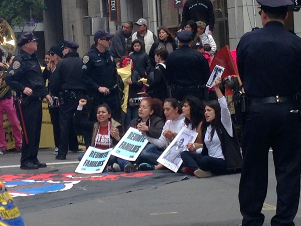 San Francisco April 5, 2014 march againt deportations