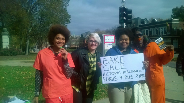 Bake sale fundraiser, St. Louis, for Revolution & Religion Dialogue