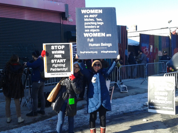 Protesting the NYC Porn Film Festival, February 28
