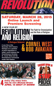 Revolution #378, March 16, 2015 - front page