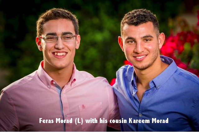 Feras Morad with his cousin Kareem Morad
