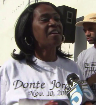 Pamela Fields, mother of Donte Jordan, killed by Long Beach CA police, 2013