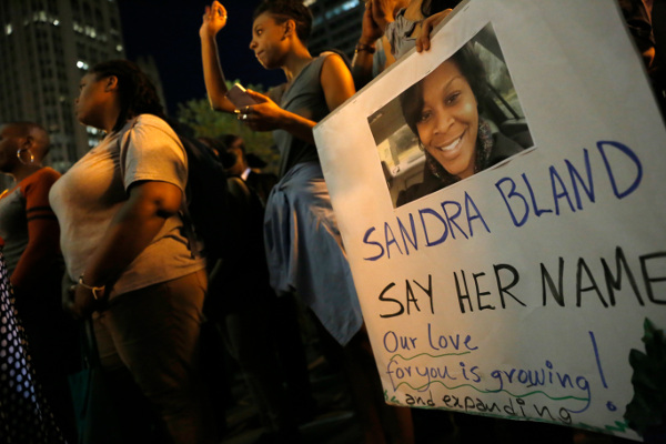 Vigil for Sandra Bland, Chicago, July 28