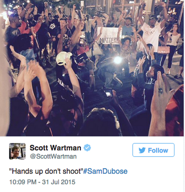Wartman protest tweet