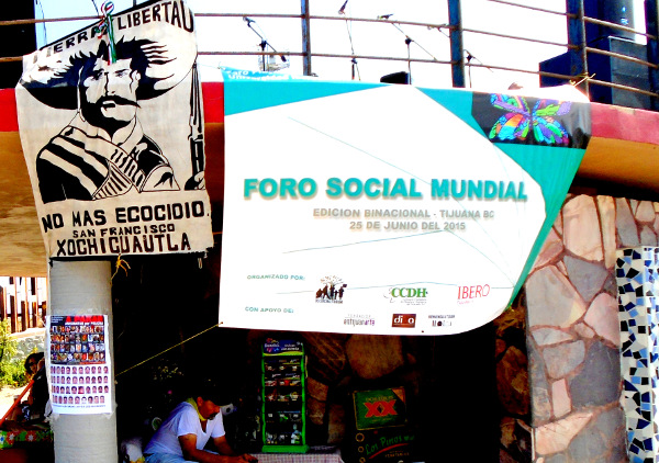 Entrance to World Social Forum event, Tijuana