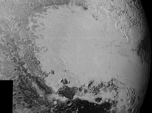 Surface features of Pluto