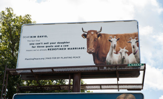 Planting Peace message to Kim Davis