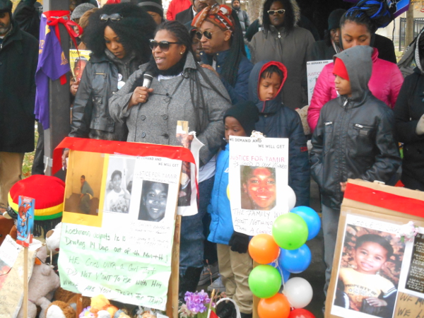 Cleveland, vigil for Tarmi Rice, murdered by Cleveland police 1 year ago