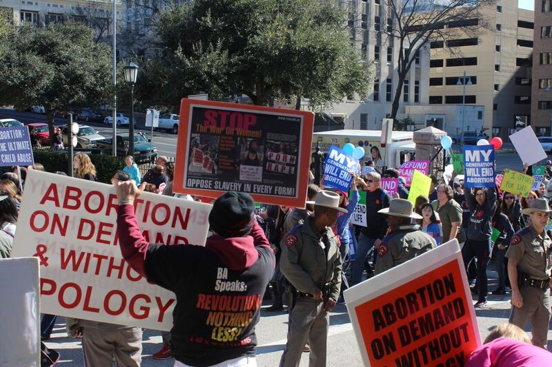 On January 24, two dozen people called together by Stop Patriarchy rallied in Austin, Texas, confronted thousands of church members who came from across the state in buses. 