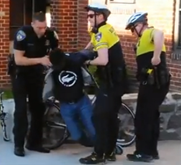 The arrest of Freddie Gray