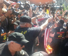 Joey Johnson burning the flag at the Republican Convention.