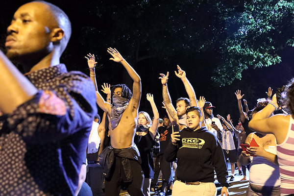 Charlotte, NC, Sept 21, 2016 protest police murder of Keith Lamont Scott