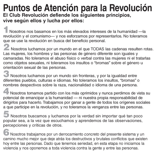Puntos de Atención para la Revolución