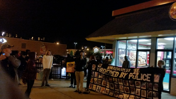 At the Burger King after the police murder of Joshua Beal