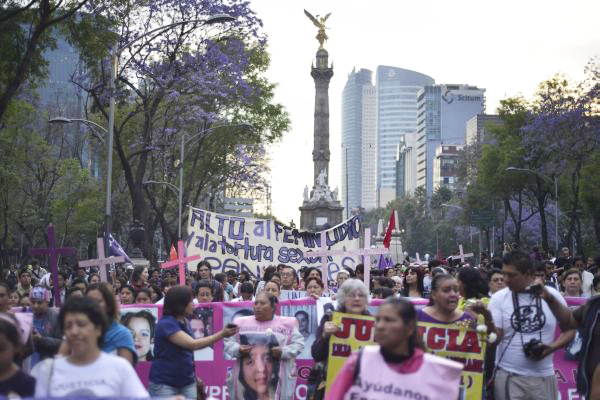 In Mexico City, Mexico, the slogan “Ni Una Menos” was raised.