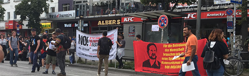 supporters of Bob Avakian's new communism rallied protesters