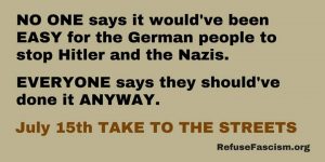 No one says it would have been easy for the German people to stop Hitler and the Nazis. Everyone says they should've done it anyway.
