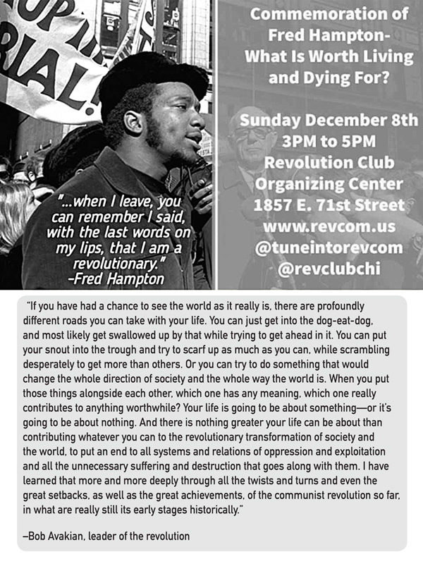 Fred Hampton Commemoration What Is Worth Living And Dying For