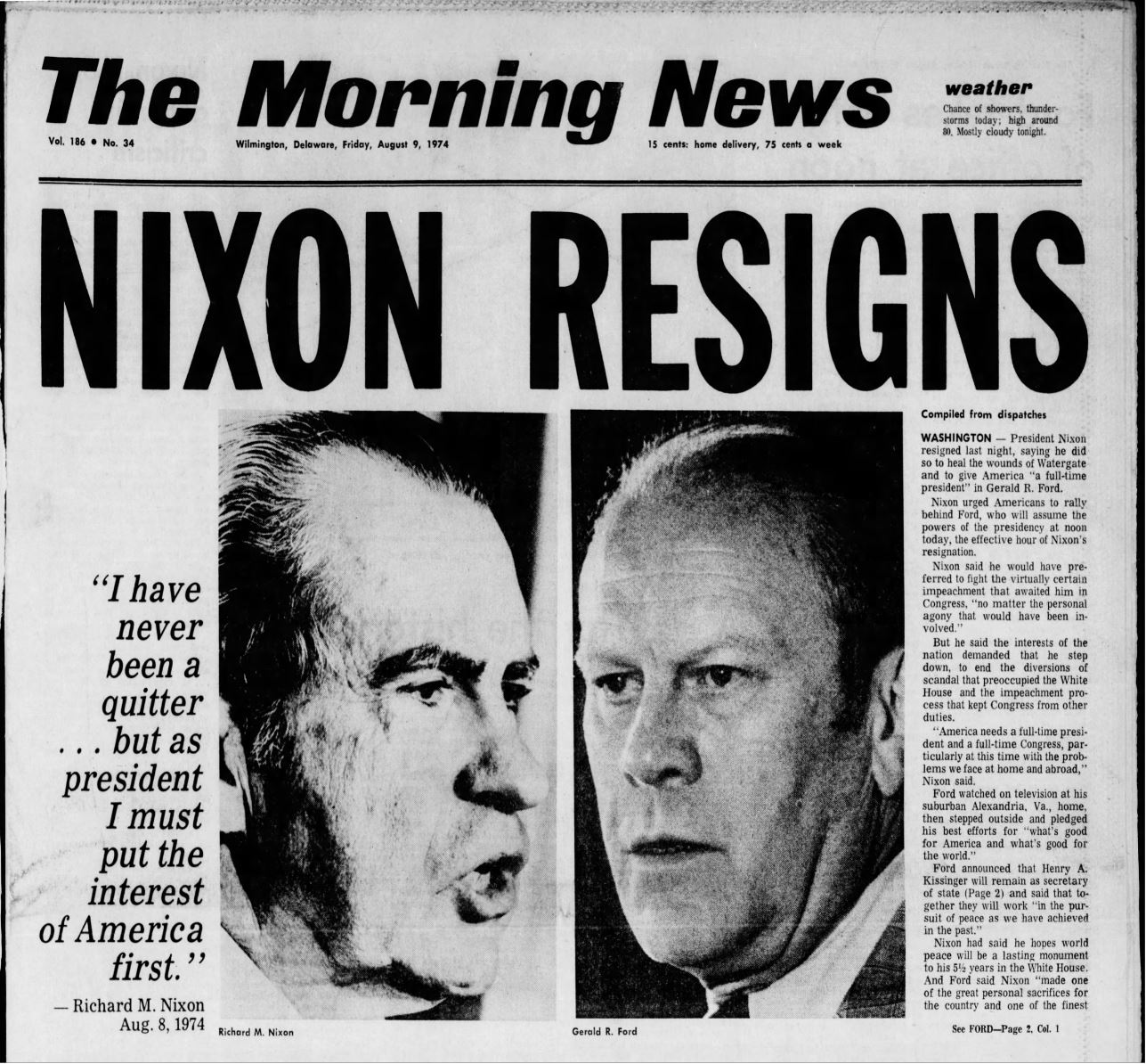 “throw The Bum Out” When A Us President Was Driven From Power—richard Nixon 1974 