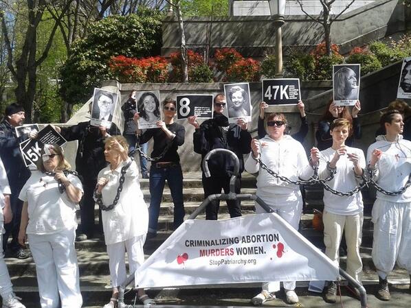 Seattle, April 2014 protest for abortion rights