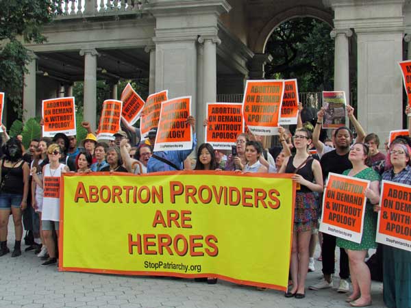Rally in NYC to kick off Abortion Rights Freedom Ride, July 23, 2013