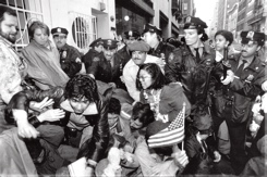 Defense of women's clinic against anti-abortionists, 1988.