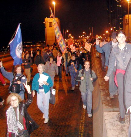 Chicago, Marching up Lake Shore Drive, 3/20/2003