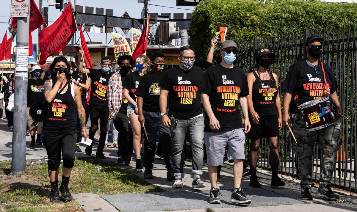 LA Revolution Club and others march on May 1st 2021