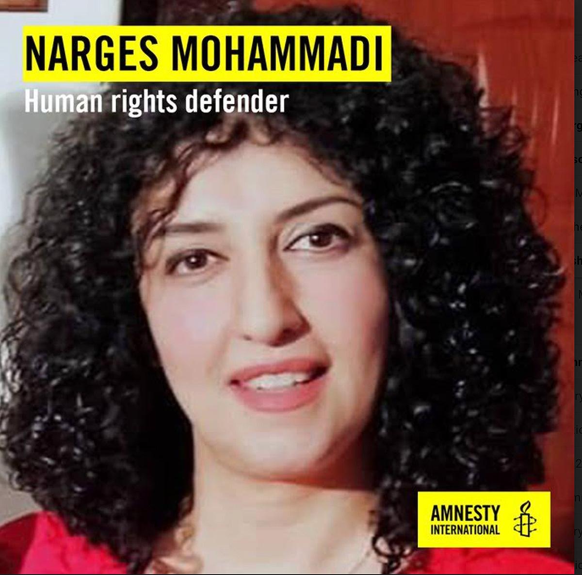 Iran political prisoner Narges Mohammadi.