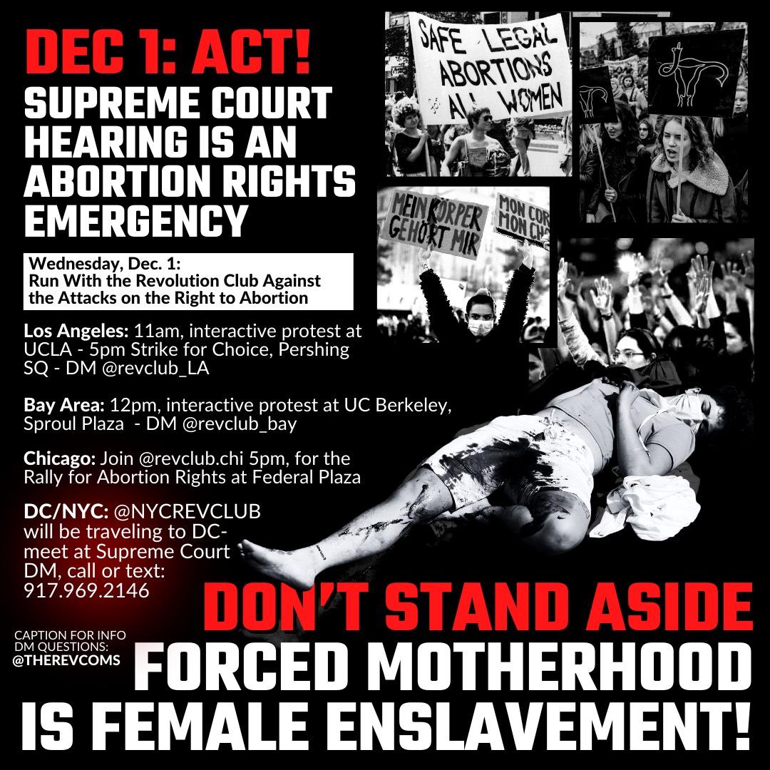 Dec 1 Act Supreme Court hearing is an abortion rights emergency
