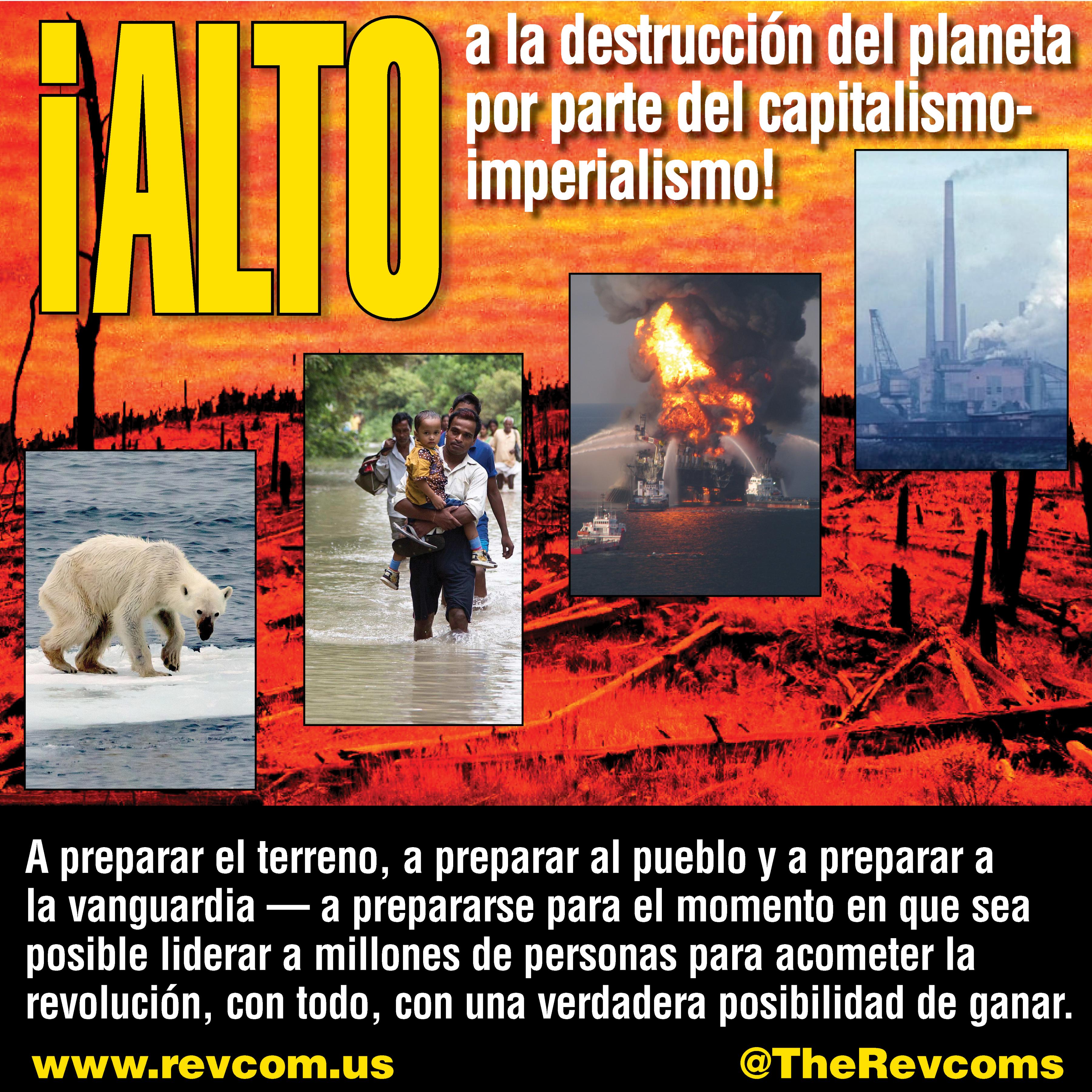 stop the destruction of the planet