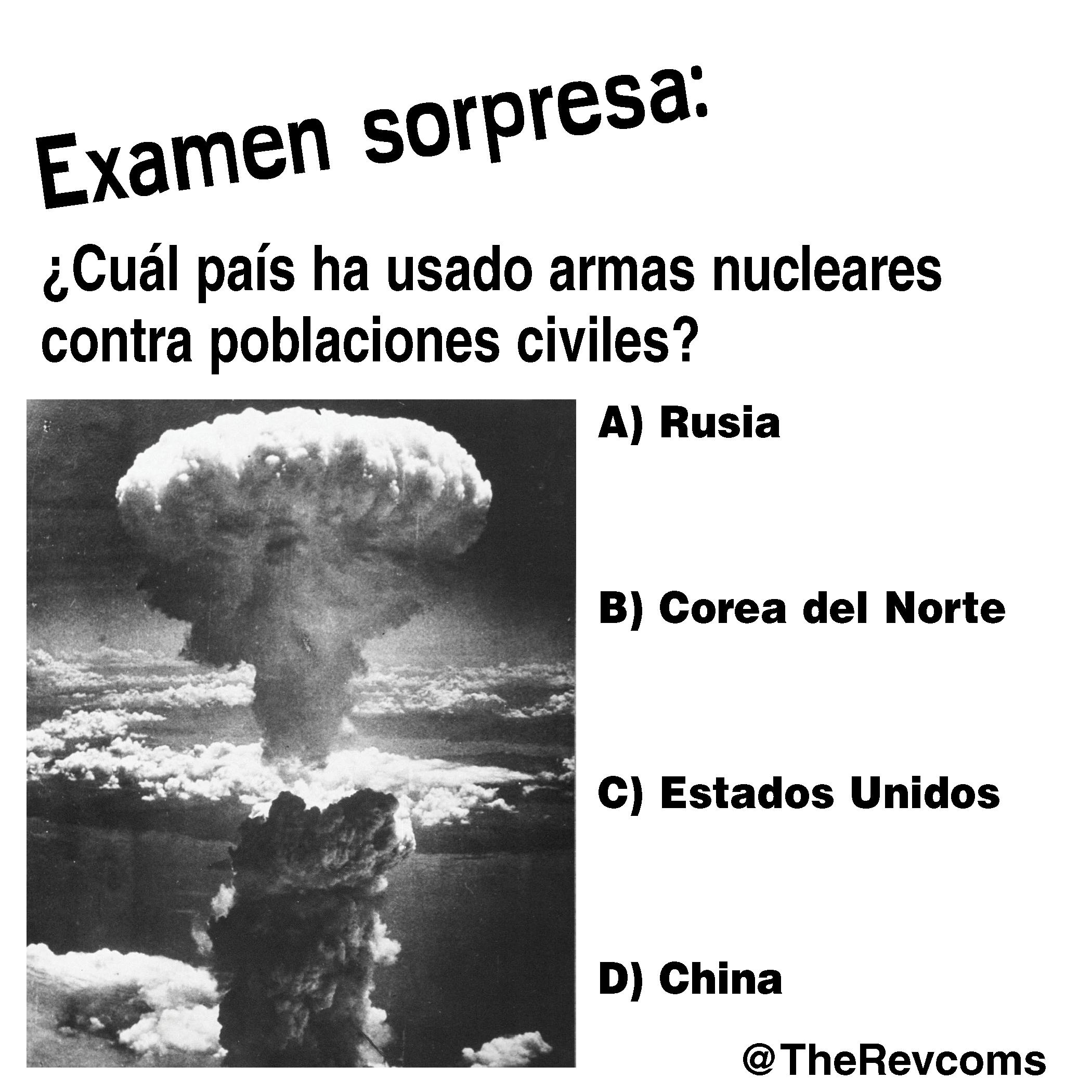which country used nukes pop quiz