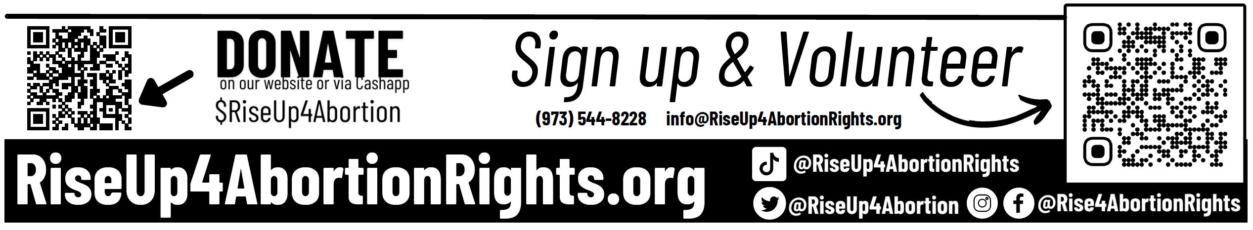 RiseUp4AbortionRights Donate-signup image with QR code