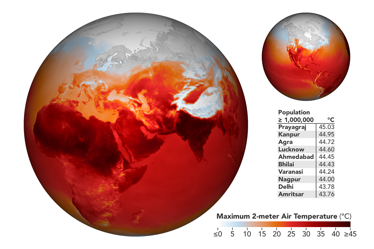 World map extreme heat april 27 2022