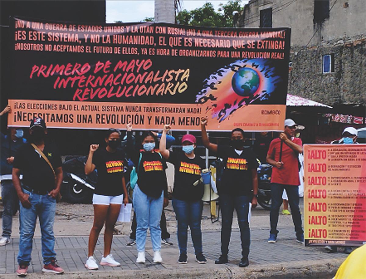 May Day march in Cartagena, Colombia