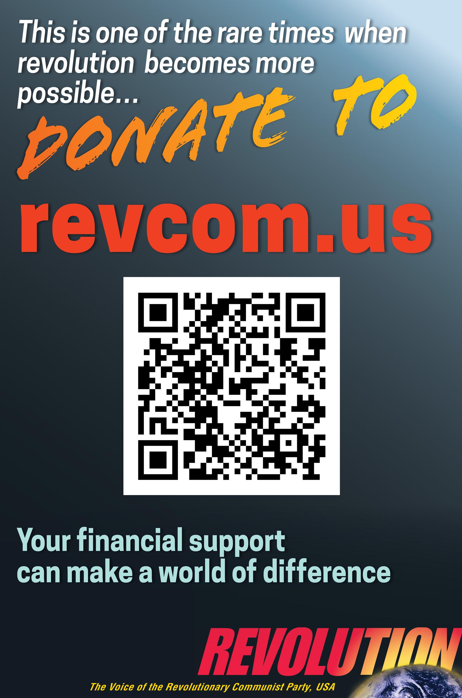 July 2022 Revcom.us Fund Drive Poster