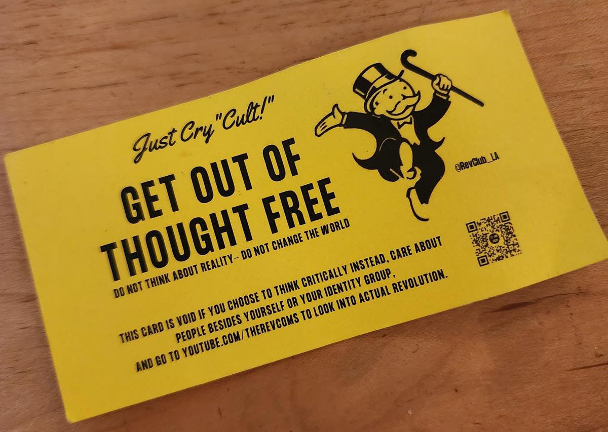 Card: Get Out Of Thinking Free created to unleash debate on campus