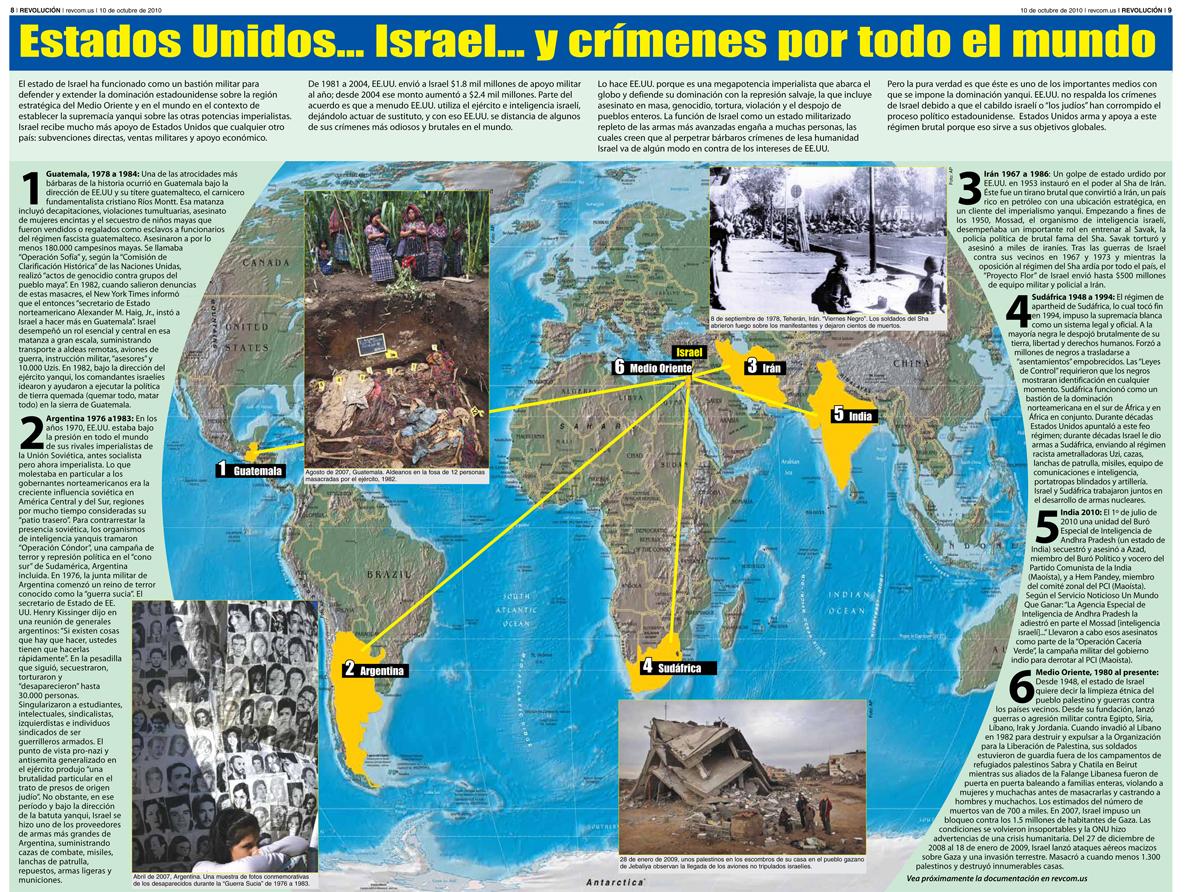Estados Unidos... Israel... y crimenes por todo el mundo
