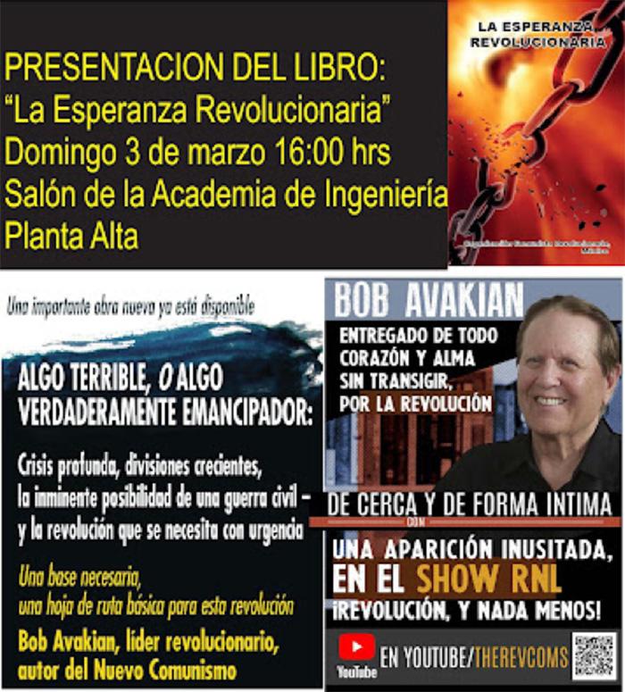 Ad for revolution event at Mexico International Book Fair, March 3, 2024.