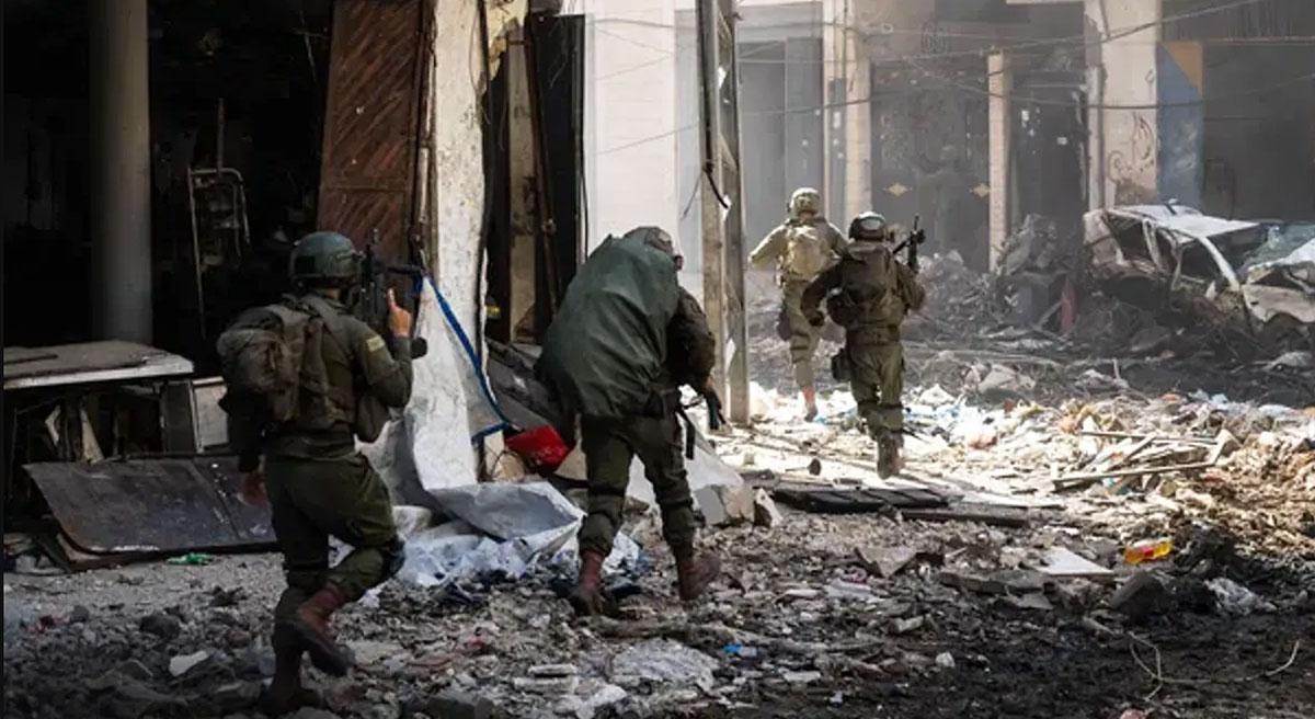 IDF rampages through bombed out Al-Shifa Hospital in Gaza City, March 2024.