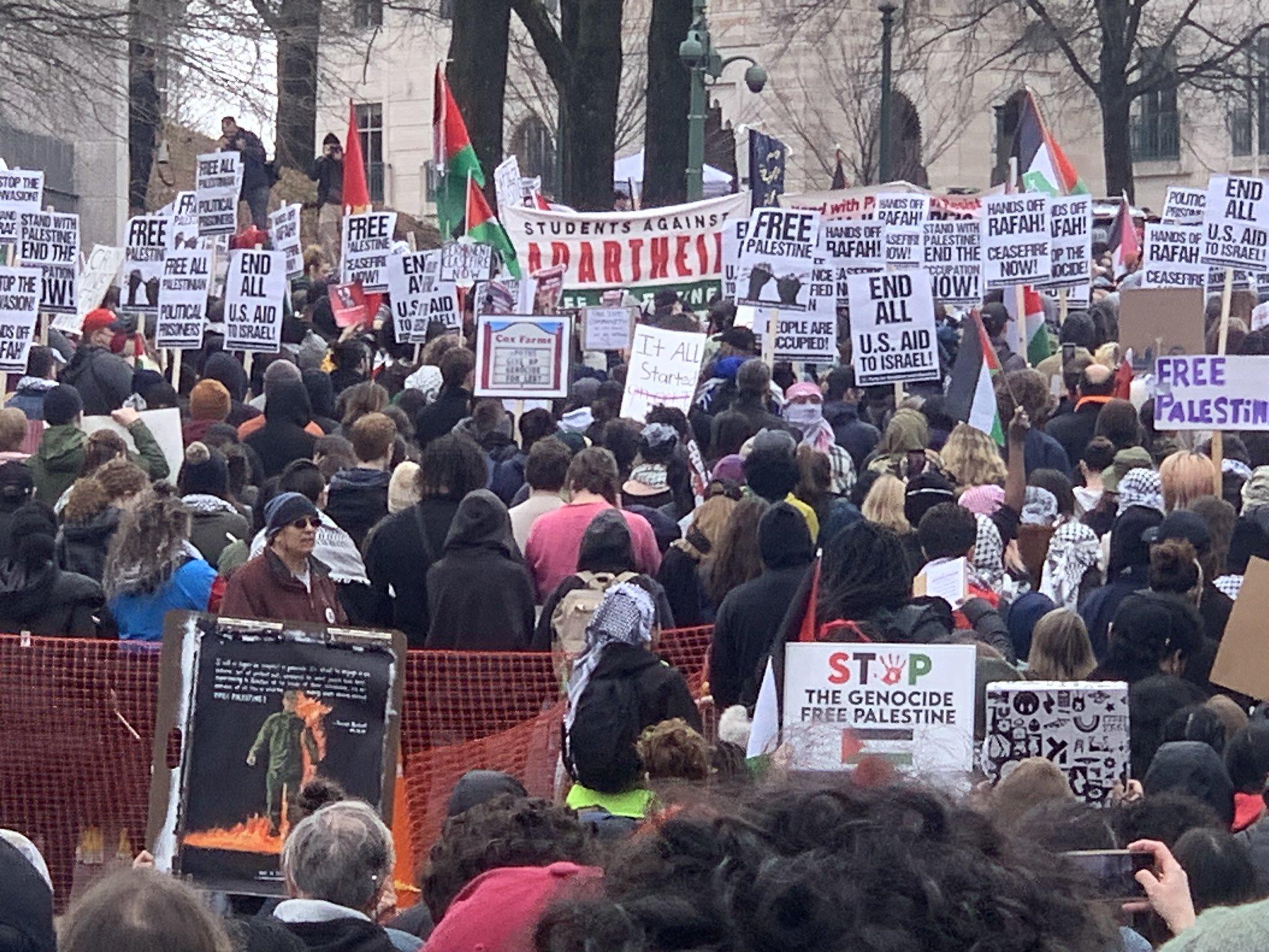 Pro-Palestine protest in front of Israeli Embassy, Washington DC, March 2, 2024