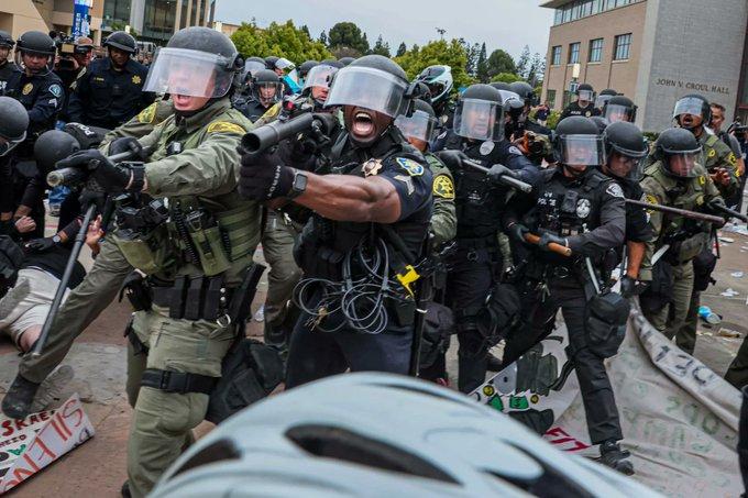 Police breakup Pro-Palestine encampment at UC Irvine, May 16, 2024.