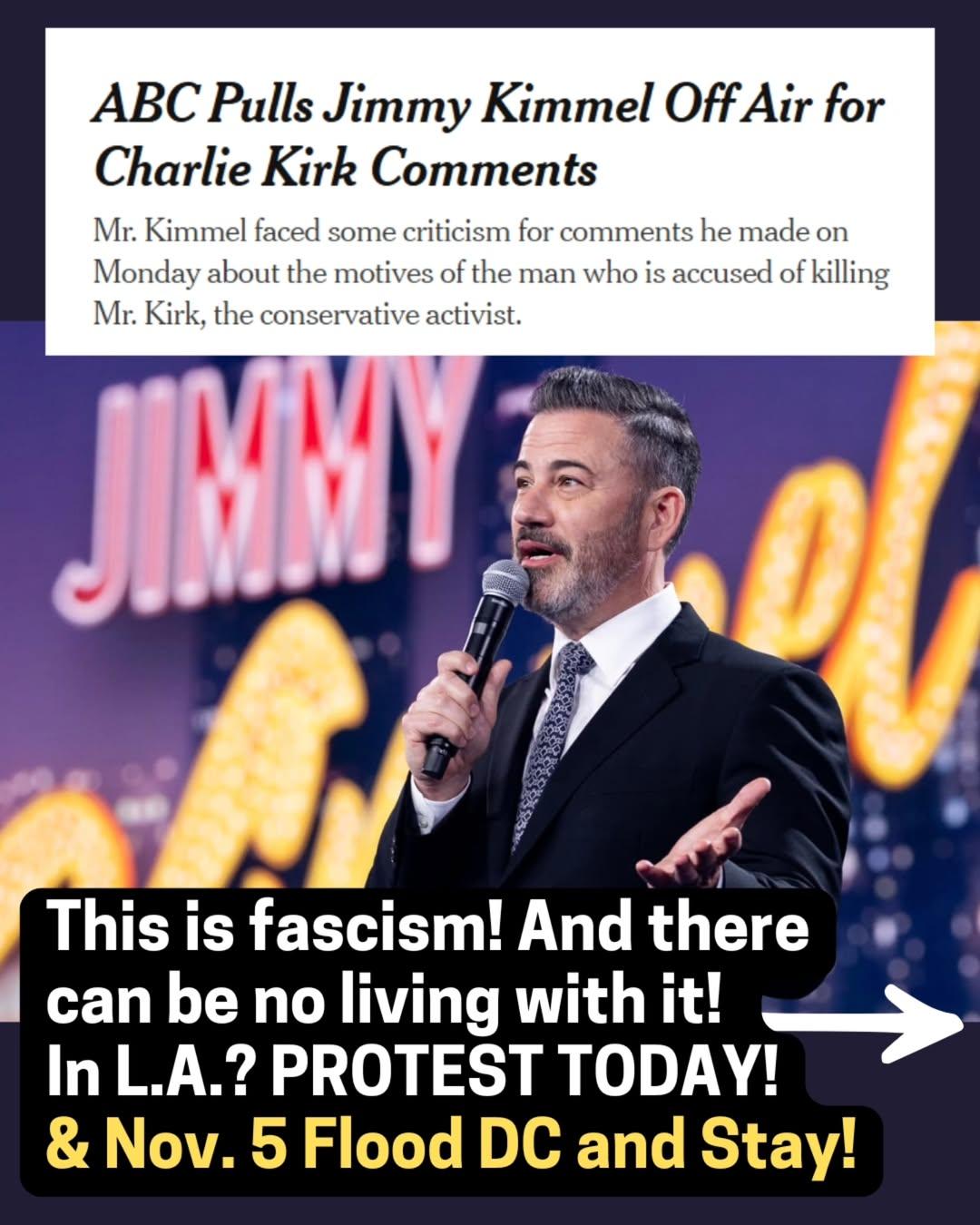 Jimmy Kimmel Stays! Trump Must Go!