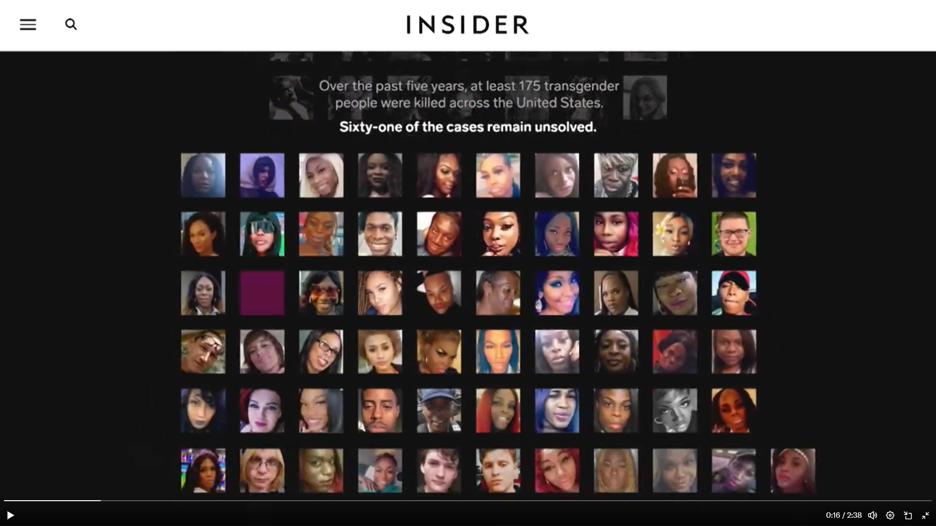 Collage of transgender people killed between 2017 and 2022.