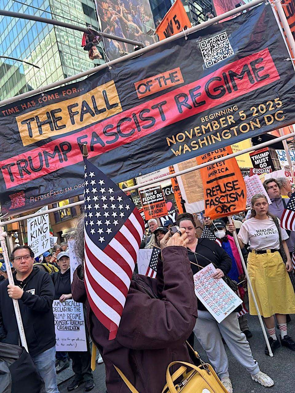 RF Banner in New York City, October 18, 2025.