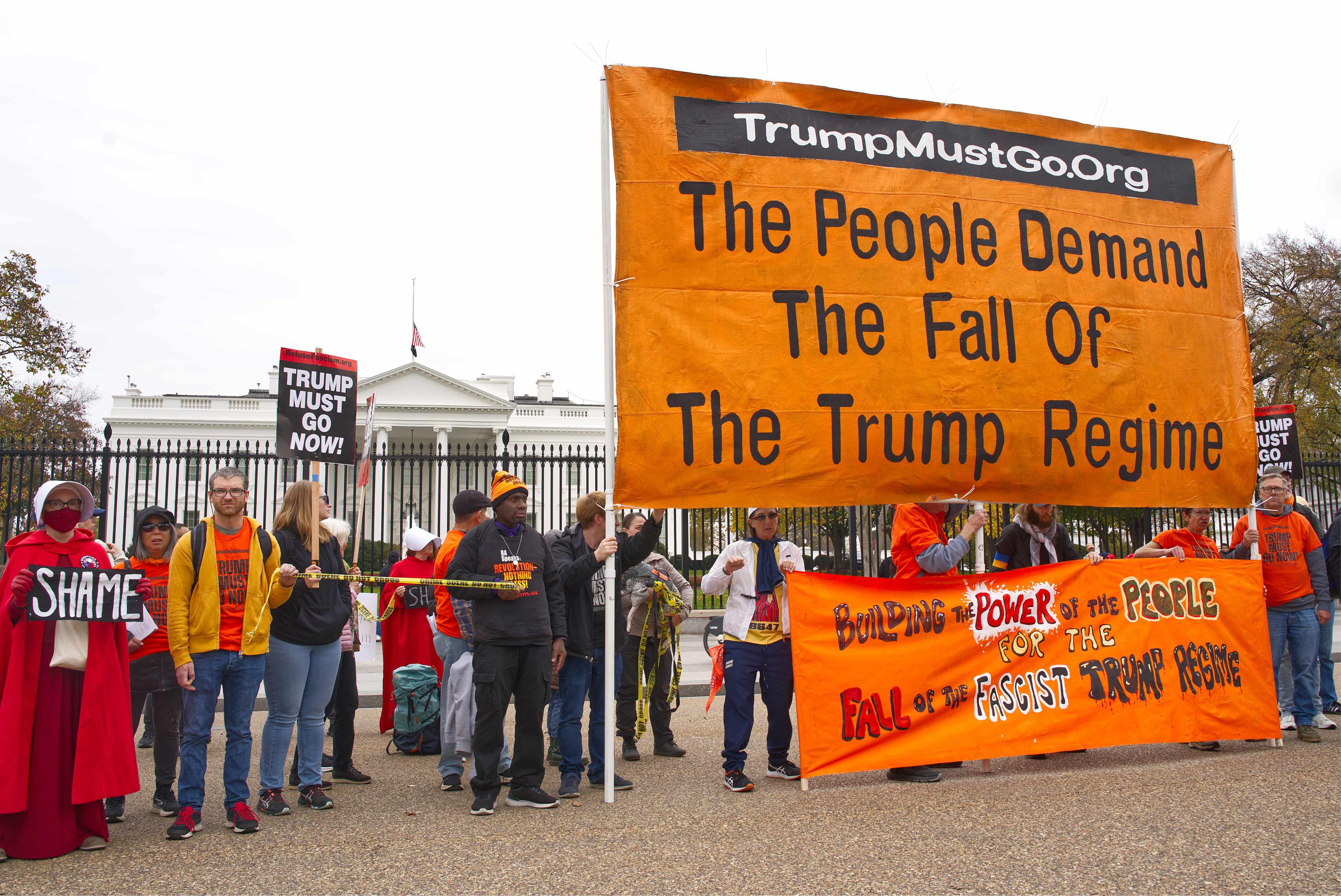 Surround the White House 1.0 banner leads, November 15, 2025.