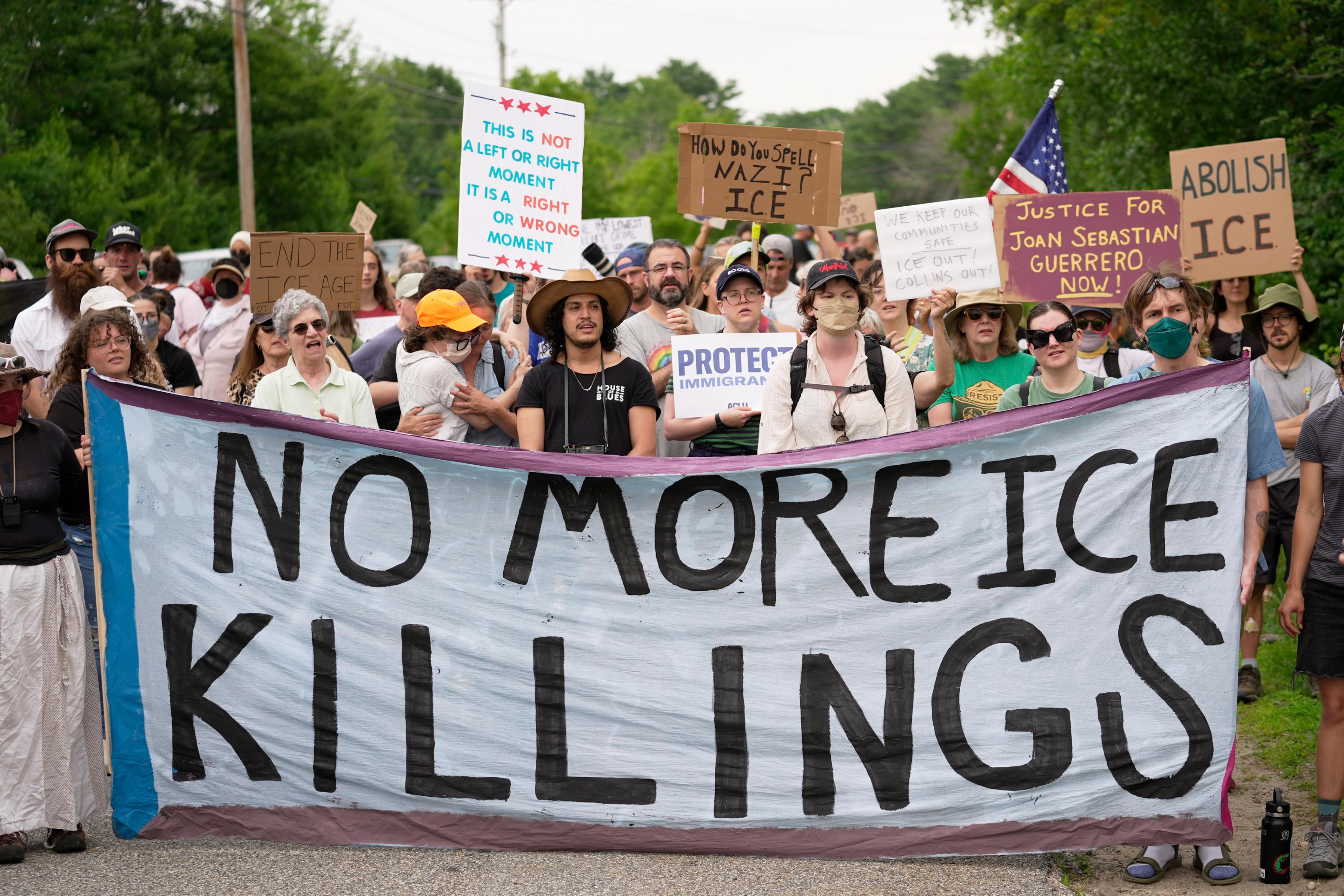 Protest against ICE murder of Johan Sebastián Durán Guerrero, July 14, 2026