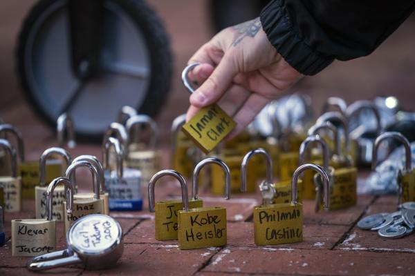 Locks for loved ones murdered by cops